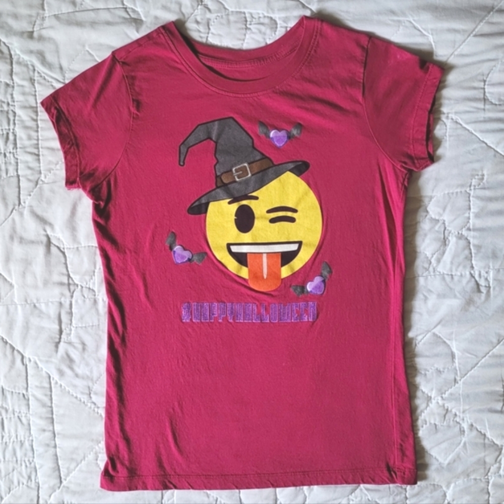 2/$15 🌼 Emoji Happy Halloween Tee